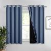 imageNICETOWN Total Shade Patio Door Curtain HeavyDuty Full Light Shading Sliding Door Drape Room Divider Curtain Vertical Blinds for Window1 Panel 70 inches Wide x 63 inches Long GrayStone Blue