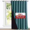 imageNICETOWN Total Shade Patio Door Curtain HeavyDuty Full Light Shading Sliding Door Drape Room Divider Curtain Vertical Blinds for Window1 Panel 70 inches Wide x 63 inches Long GraySea Teal