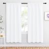 imageNICETOWN 50 Light Blocking Kitchen Curtains  Window Treatment Rod Pocket CurtainsDrapes for Bedroom 2 Panels 42 by 72 White