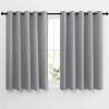 imageNICETOWN Bedroom Blackout Curtain amp Drapes  Grommet Solid Window Treatment Thermal Insulated Noise Reducing for BedroomHome Office 2 Panels W66 x L54 Silver Grey