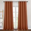 imageNICETOWN Bedroom Blackout Curtains 90 inches Long 2 Panels Set  Room Darkening Energy Saving Thermal Insulated Grommet Window Treatments Draperies for Living Room Burnt Orange W46 x L90