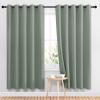 imageNICETOWN Bedroom Blackout Curtains for Doorway  Thermal Insulated Grommet Room Darkening Large Window Treatments Sound Proof for Living RoomSliding Door Greyish Blue 2 Panels W66 x L72