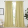 imageNICETOWN Bedroom Curtains Blackout Curtain Panels  Paler Yellow Color 52x95 Inch 2 PCs Insulating Energy Saving Solid Rod Pocket Blackout Drapes