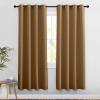 imageNICETOWN Blackout 78 inch Curtains for Doorway 2 Panels Set Grommet Thermal Insulated Room Darkening Door Curtains Sound Reducing for BedroomHome Office Gold Brown W52 x L78