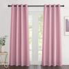 imageNICETOWN Blackout Crystal Pink Curtains 84 inches Long Grommet Room Darkening Thermal Insulated Sound Dampening Window Treatments for BedroomHome Office 2 Panels W46 x L84