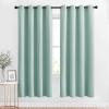 imageNICETOWN Blackout Curtain Panels 72  Window Treatment Energy Saving Thermal Insulated Solid Grommet Blackout Drapes for Living Room Aqua Blue 1 Pair 46 by 72Inch