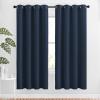 imageNICETOWN Blackout Curtain Panels 72  Window Treatment Energy Saving Thermal Insulated Solid Grommet Blackout Drapes for Living Room Navy 1 Pair 52 by 72Inch