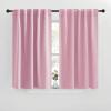 imageNICETOWN Blackout Curtain Panels for Living Room  Rouge Pink Color 42x36 inch 2 Panels Set Room Darkening Blackout Drapes for Window
