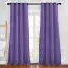 imageNICETOWN Blackout Curtains 90 inch Length  Triple Weave Energy Saving Sound Reducing Thermal Insulated Solid Grommet Blackout Drapes for BedroomLiving Room 1 Pair W46 x L90 Lilac Purple