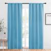 imageNICETOWN Blackout Curtains Window Draperies  Window Treatment Thermal Insulated Solid Room Darkening Drapes for Bedroom Teal Blue Set of 2 42 by 84 inches Long