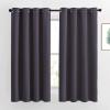 imageNICETOWN Blackout Curtains for Bedroom Grommet Solid Thermal Drapes Light Blocking Window Treatments Sound Reducing for Living Room Greyish Purple W46 x L63 2 Panels
