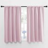 imageNICETOWN Blackout Curtains for Girls Room  Nursery Essential Thermal Insulated Solid Rod Pocket Top Blackout Drapes Lavender PinkLight Pink 1 Pair 42 x 45 Inch