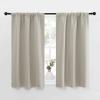 imageNICETOWN Blackout Curtains for Living Curtains Room Darkening Window Curtain Panels EasyCare Solid Thermal Insulated DraperiesDrapes for Daughter Room Natural 2 Panels 29 by 40