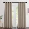 imageNICETOWN Blackout Taupe Curtains 84 inches Long Grommet Room Darkening Thermal Insulated Sound Dampening Window Treatments for BedroomHome Office 2 Panels W46 x L84
