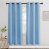 imageNICETOWN Blackout Window Curtains 72 inches Long Thermal Insulated Grommet Room Darkening Window Treatments for BedroomLiving Room Blue Set of 2 W37 x L72