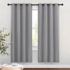 imageNICETOWN Blackout Window Curtains amp Drapes 72 Long  Grommet Top Room Darkening Thermal Insulated for BedroomLiving Room 2 Panels 46 x 72 Inch Silver Grey