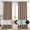 imageNICETOWN Burlap Vintage Open Linen Weave Flax Thermal Curtains 100 Blackout Curtains 120 Long for Dining Room Soundproof Window Treatment Drapes for Home Office 62 Wide Per Panel Set of 2