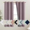 imageNICETOWN Chaise Mauve Vintage Linen 100 Blackout Curtains for Dining Room Thermal Insulated Curtains 45 Long Noise Reducing Window Treatment Drapes for Kitchen 42 Wide Per Panel Set of 2