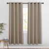 imageNICETOWN Doorway Curtains for Living Room 78 inches Long Grommet Privacy Light amp Sound Reducing Room Darkening Window Treatments for Living Room 2 Panels Taupe W52 x L78