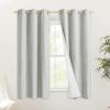 imageNICETOWN Grey 100 Blackout Curtain Panels Set of 2 42 Wide by 45 Long Thermal Insulated White Thermal Insulated Liner Drapes for Nursery Noise Reducing and Heat Blocking Drapes for Windows