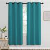 imageNICETOWN Peacock Teal Blackout Curtains for Living Room Window Treatment Thermal Insulated Room Darkening Grommet Drapes Sound Dampening for Bedroom 2 Panels W37 x L72