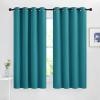 imageNICETOWN Peacock Teal Blackout Nursery Curtains Grommet Thermal Curtains amp Drapes Room Darkening Window Treatment Sound Reducing for Bedroom 2 Panels W46 x L63