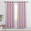 imageNICETOWN Room Darkening 78 inch Curtains for Doorway 2 Panels Grommet Light Reducing Thermal Insulated Privacy Door Curtains Window Treatments for Bedroom Baby Pink W52 x L78