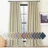 imageNICETOWN Room Darkening Bedroom Curtains 84 inches Long Pinch Pleated Curtains Faux Linen Blend Light Blocking Noise Canceling Thermal Drapes for Living Room Linen Beige W52 x L84 2 Panels