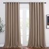 imageNICETOWN Room Darkening Curtain Panels  Home Fashion Ring Top Thermal Insulated Curtains for BedroomLiving Room 2 Panels 80 Wide by 95 Long Cappuccino