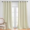 imageNICETOWN Room Darkening Curtains 108 inch Length  Grommet Thermal Insulated Window Treatments Solid Panels for Living RoomBedroomVilla W52 x L108 1 Pair Beige