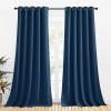 imageNICETOWN Room Darkening Draperies Window Curtain Panels Moroccan Blue 2 Panels W70 x L108 inch Thermal Insulated Grommet Room Darkening Curtains for Bedroom