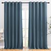 imageNICETOWN Room Darkening Window Curtains 90 inch Length  Thermal Insulated Grommet Light Blocking Solid Curtain Drapes for BedroomLiving Room Smoky Blue Set of 2 66 Wide Per Panel