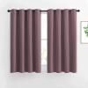imageNICETOWN Short Blackout Curtains for Bathroom  Sound Reducing Window Treatment Thermal Insulated Grommet Vertical Drapes for KitchenCafeNursery Dry Rose Set of 2 W52 x L45