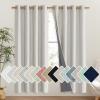 imageNICETOWN Snowbound Vintage Linen 100 Blackout Curtains for Living Room Thermal Insulated Curtains 72 Long Noise Reducing Window Treatment Drapes for Hall Room 52 Wide Per Panel Set of 2