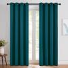 imageNICETOWN Teal Blackout Curtains 84inch Length 2 Panels Set Grommet Chic Thermal Insulated Room Darkening Window Treatments for BedroomLiving Room W52 x L84