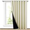 imageNICETOWN Total Shade Patio Door Curtain HeavyDuty Full Light Shading Sliding Door Drape Room Divider Curtain Vertical Blinds for Window1 Panel 70 inches Wide x 63 inches Long GrayBeige