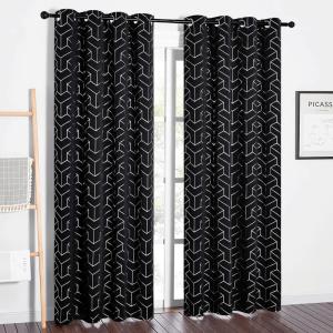 imageNICETOWN Blackout Curtain Panels 72 inches  Light Reducing Thermal Insulated Solid Grommet Blackout CurtainsPanelsDrapes for Living RoomNurseryKids Room Set of 2 52 inches by 72 Inch Black3  Black