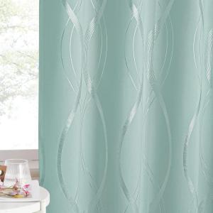 imageNICETOWN Blackout Curtain Panels 72 inches  Light Reducing Thermal Insulated Solid Grommet Blackout CurtainsPanelsDrapes for Living RoomNurseryKids Room Set of 2 52 inches by 72 Inch Black1  Aqua Blue