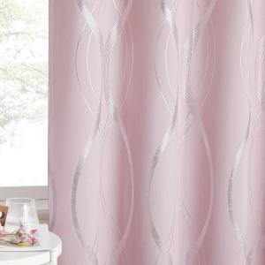 imageNICETOWN Blackout Curtain Panels 72 inches  Light Reducing Thermal Insulated Solid Grommet Blackout CurtainsPanelsDrapes for Living RoomNurseryKids Room Set of 2 52 inches by 72 Inch Black1  Lavender Pink