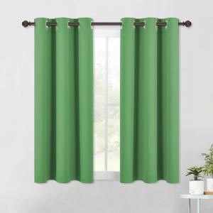 imageNICETOWN Blackout Curtain Panels for Bedroom 2 Panels W42 x L60 inches Forest Green Thermal Insulated Grommet Top Blackout Draperies and Drapes