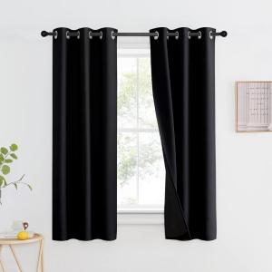 imageNICETOWN Total Shade Patio Door Curtain HeavyDuty Full Light Shading Sliding Door Drape Room Divider Curtain Vertical Blinds for Window1 Panel 70 inches Wide x 63 inches Long GrayBlack
