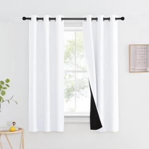 imageNICETOWN Total Shade Patio Door Curtain HeavyDuty Full Light Shading Sliding Door Drape Room Divider Curtain Vertical Blinds for Window1 Panel 70 inches Wide x 63 inches Long GrayPure White