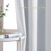 imageNICETOWN Blackout Living Room Curtains Greyish White  Home Fashion Ring Top Thermal Insulated Darkening Curtains for BedroomLiving Room 2 Panels W52 x L90 Greyish White
