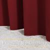 imageNICETOWN Burgundy Blackout Curtains Grommet  Home Decorations Thermal Insulated Solid Grommet Top Blackout Living Room PanelsDrapes for Gift One Pair 52 x 84Inch Red
