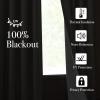 imageNICETOWN Faux Linen 100 Blackout 108 inch Curtains for Bedroom Silver Grommet 2 Layers with White Liner Window Treatments Sound Reducing Drapes for Living Room Natural W52 x L108 2 Panels