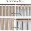 imageNICETOWN PRO 100 Blackout Pink Curtains for Girls Room Pinch Pleated Thermal Curtains Linen Weave Window Treatments Sound Reducing for BedroomNursery W40 x L90 2 PanelsTaupe