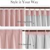 imageNICETOWN PRO 100 Blackout Pink Curtains for Girls Room Pinch Pleated Thermal Curtains Linen Weave Window Treatments Sound Reducing for BedroomNursery W40 x L90 2 PanelsPink