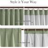 imageNICETOWN PRO 100 Blackout Pink Curtains for Girls Room Pinch Pleated Thermal Curtains Linen Weave Window Treatments Sound Reducing for BedroomNursery W40 x L90 2 PanelsSage Green