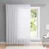 imageNICETOWN Voile Sheer Sliding Door Curtain for Patio Rod Pocket Airy amp Lightweight Curtain Drape for Living RoomBedroom W100 x L120 White 1 PanelWhite