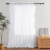 imageNICETOWN Voile Sheer Sliding Door Curtain for Patio Rod Pocket Airy amp Lightweight Curtain Drape for Living RoomBedroom W100 x L120 White 1 PanelWhite
